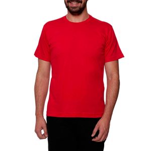 Camiseta Masculina Básica Gola Careca Vermelho