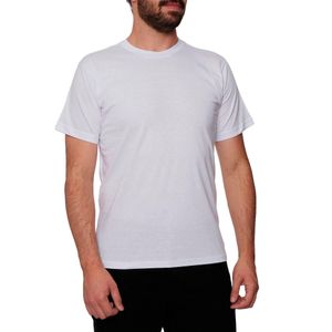 Camiseta Masculina Básica Gola Careca Branca