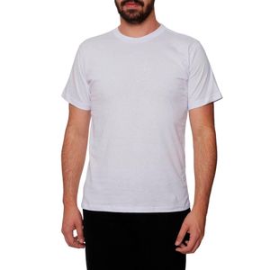 Camiseta Masculina Básica Gola Careca Branca