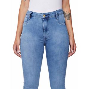 Calça Jeans Feminina Skinny Básica com Zíper na Barra