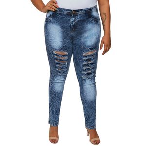Calça Jeans Plus Size Marmorizada