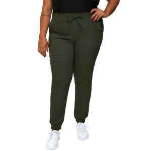 Calça Feminina Jogger Plus Size - Verde Militar